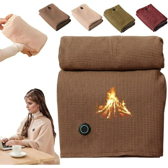 Heated Wearable Shawl Cordless, Portable Heated Shawl, 2026 New Portable Heating Blanket Shawls Wrap for Women, USB Cordless Heated-Blanket with 3 Heating Levels for Home Camping Travel