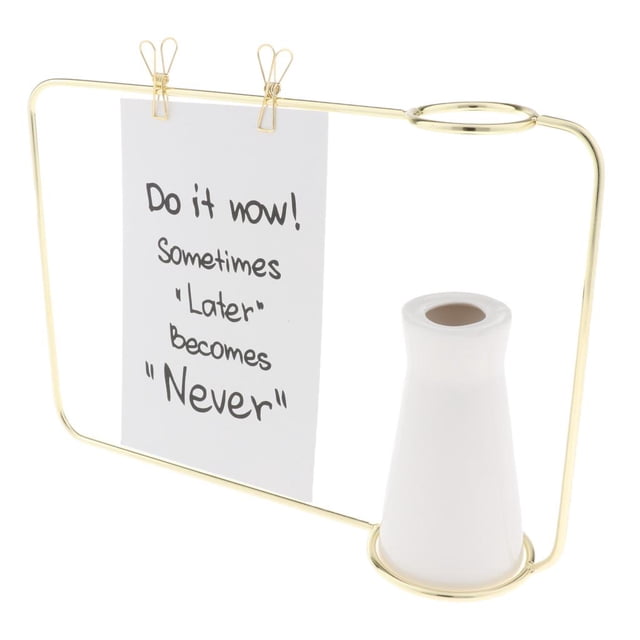 Family Picture with Clip - for Tabletop with Metal Display Stand Booth Holder, Golden