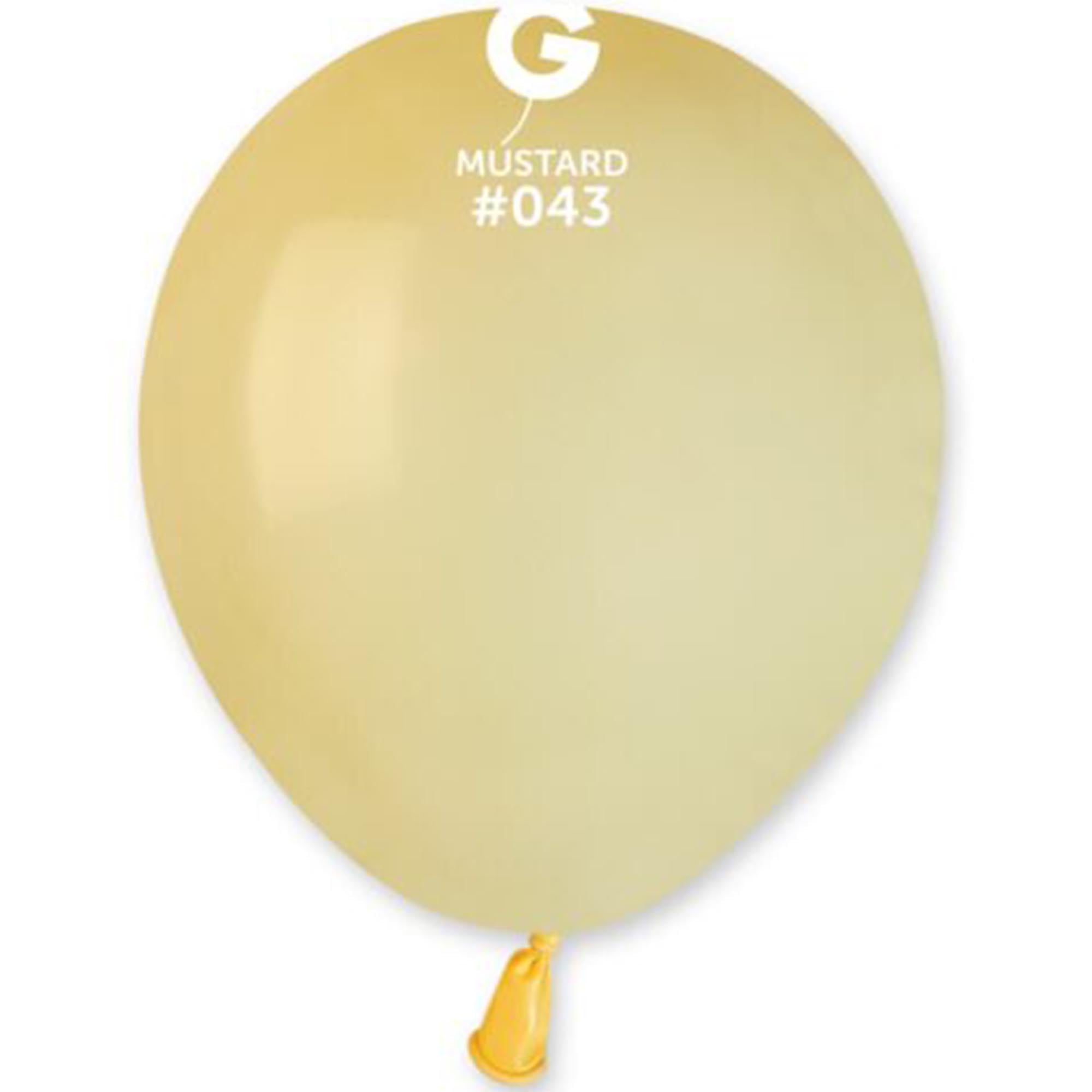 100 Gemar Mustard Balloons 5"