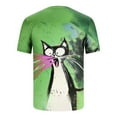 thumbnail image 4 of Njoeus Mens Big & Tall Shirts Summer Funny Graphic Tees for Men Novelty Printed Short Sleeve T Shirts Casual Fathers Day Gifts for Men 3X 4X 5X Clearance Army Green, 4 of 5