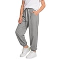 thumbnail image 7 of BXSRUTA Kids' Casual Jogger Pants with Pockets Elastic Waist Drawstring Trousers for Girls Daily Wear School, 7 of 7