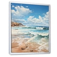 thumbnail image 2 of Designart "Beach Grass horizon III" Nautical & Beach Floater Framed Wall Decor, 2 of 7