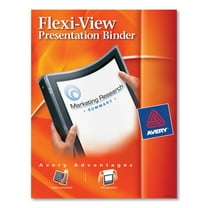 Avery Flexi-View Binder with Round Rings, 3 Rings, 0.5" Capacity, 11 x 8.5, Black