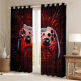thumbnail image 2 of jejeloiu Kids Gamepad Controller Blackout Curtains,Teen Video Game Curtains Pack of 2 (38x45 Each),Red Gamepad Window Curtains For Boys Girls,Super Cozy Bedroom Decoration, 2 of 6