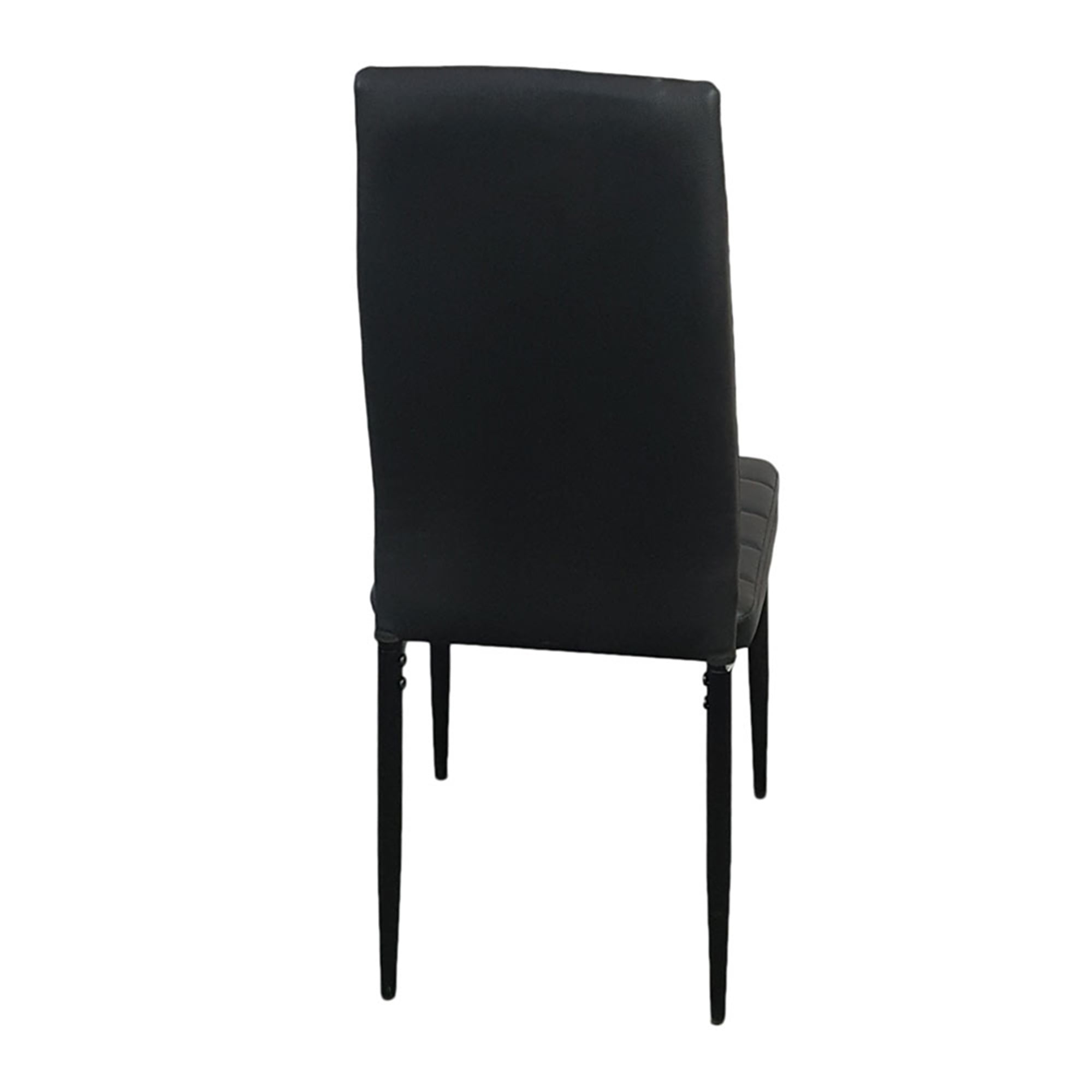 Kepooman Modern PU Dining Chairs Set of 4, Texture High Backrest Dining Chairs, kitchen Side Chairs for Kitchen Living Room Bedroom, Black Kepooman Modern PU Dining Chairs Set of 4, Texture High Backrest Dining Chairs, kitchen Side Chairs for Kitchen Living Room Bedroom, Black