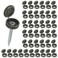 thumbnail image 1 of Uxcell 200-Pack Tapas de Tornillo de Plástico con Bisagra, Tornillos de Persiana de 6mm con Tapas, Tapas de Tornillo Plegables, Tapas de Tornillo Flip [Gris Oscuro], 1 of 1