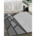 thumbnail image 3 of Ahgly Company Machine Washable Indoor Rectangle Transitional Platinum Silver Gray Area Rugs, 3' x 5', 3 of 7