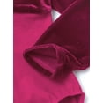 thumbnail image 6 of Doomiva Kids Girls One-piece Long Sleeve Ballet Gymnastics Dancing Leotard Athletics Unitard Bodysuit Rose_Red 160, 6 of 7