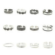 Dress Choice Adjustable Toe Rings for Women Summer Beach Open Toe Rings Set Hypoallergenic Adjustable Open Toe Rings Set Tail Pinky Band Rings Barefoot Foot Jewelry