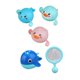 thumbnail image 3 of 5 piezas Juguetes de bañera de bebé con red de pesca pequeña de piscina pequeña de forma animal de animales para niños Regalos de cumpleaños, 3 of 9