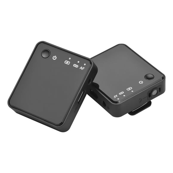 2.4G Rechargeable Clip-on Wireless Microphone System 50m Range with Built-in Battery Compatible with Camera DSLR Camcorder Smartphone Video Interview Recording