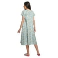 thumbnail image 2 of Moomaya Printed WoMen's Lace Neckline Nightdress Short Sleeve Nightwear, 2 of 5