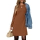 thumbnail image 3 of UVN Vestidos para Mujer Otoño Invierno Manga Larga Cuello Redondo Casual Jersey Sudadera Vestido con Abertura Lateral, 3 of 8