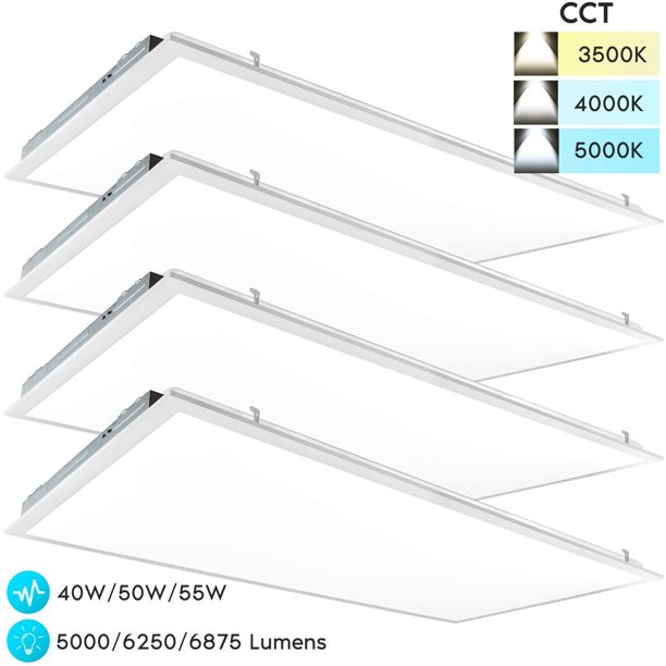 Luxrite 2x4 ft Dimmable LED Light Panel, Wattage and Color Temperature