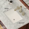 thumbnail image 6 of Boyel Living 61" x 22" Bathroom Vanity Top White Carrara Natural Marble Double-Sink Countertop with Backsplash Side Splash Bull Nose Edge, 6 of 8
