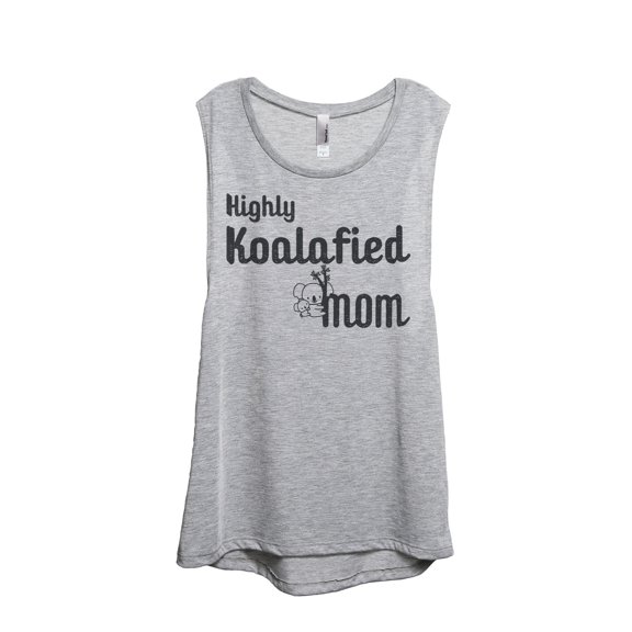 Thread Tank Highly Koalafied Mom Women's Sleeveless Muscle Tank Top Sport Grey Small