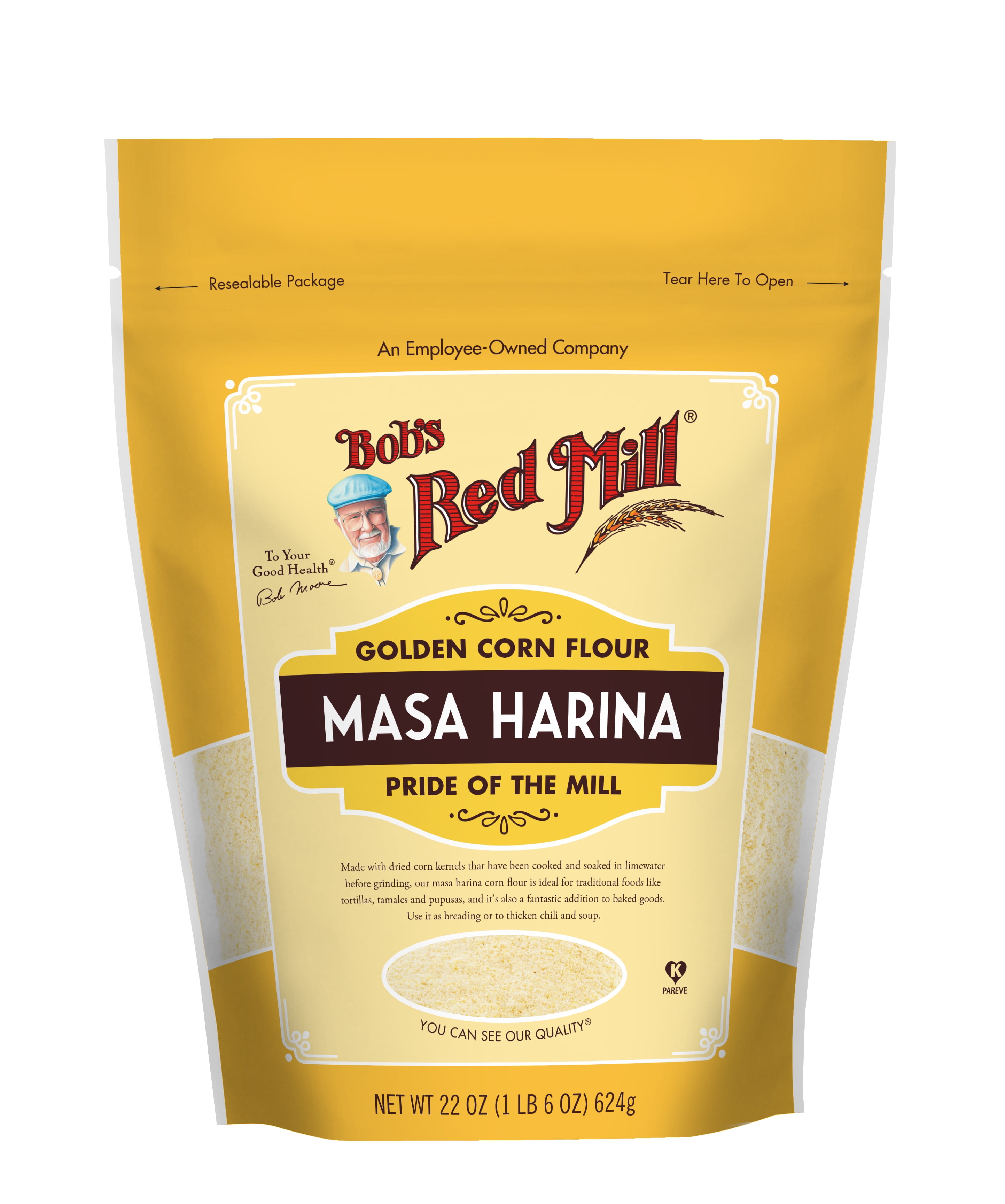 Bob's Red Mill Golden Masa Harina Corn Flour, 22 oz