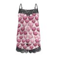 thumbnail image 6 of Ladies' Valentine's Day Lace Camisole And Patchwork Shorts Pajama Set With Sleeveless Casual Comfort, 6 of 6
