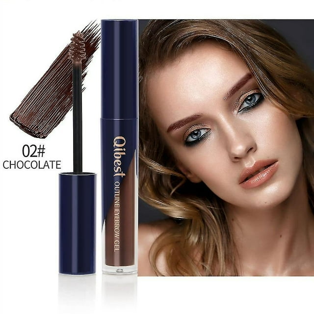 Gel impermeable para mejorar las cejas HUOGUO 02 Chocolate con brocha