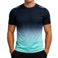 thumbnail image 6 of Workout T Shirts for Men 2026 Summer Casual Gradient Color Short Sleeve Crewneck Lightweight Breathable Athletic Gym Shirt, 6 of 6