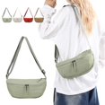 thumbnail image 1 of Bolsa de pecho cruzada para deportes y viajes | Tela de nylon para almacenamiento múltiple | Correa ajustable | Compartimentos seguros con cremallera | Duradero, ligero | Verde, beige, rojo, caqui, 1 of 6