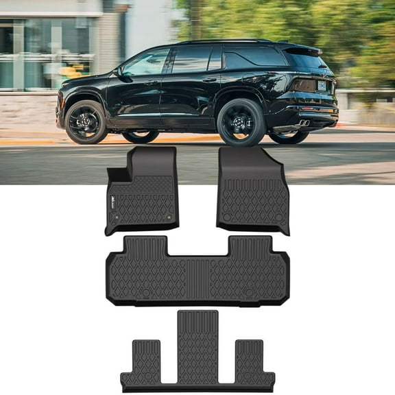 Nilight TPE Floor Mats for 2018 2019 2020 2021 2022 2023 2024 2025 Chevy Traverse Bucket Seats,All Weather Custom Fit Heavy Duty Floor Liners