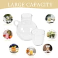 thumbnail image 2 of CIMAXIC Elegant Glass Bedside Carafe with Cup for Home Use Transparent Water Decanter Large Capacity 1 Set, 2 of 6
