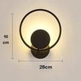 thumbnail image 2 of Ring Wrought Iron Led Wall Lamp Acrylic Lampshade High Translucent Bedside Lamp Living Room Corridor Lamp Decoration Dining Room Bedroom, 2 of 5