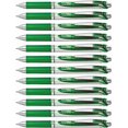thumbnail image 1 of wqlpp-EnerGel Retractable Liquid Gel Rollerball, 0.7mm Medium Point, Green Ink, Box of 12, 1 of 4