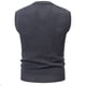 thumbnail image 3 of Chaqueta de Punto de Cuello en V de los Hombres, Abrigo Cálido con Ligero Estiramiento para el Otoño Y el Uso Casual Diario, Blusa en Capas de Moda, 3 of 7