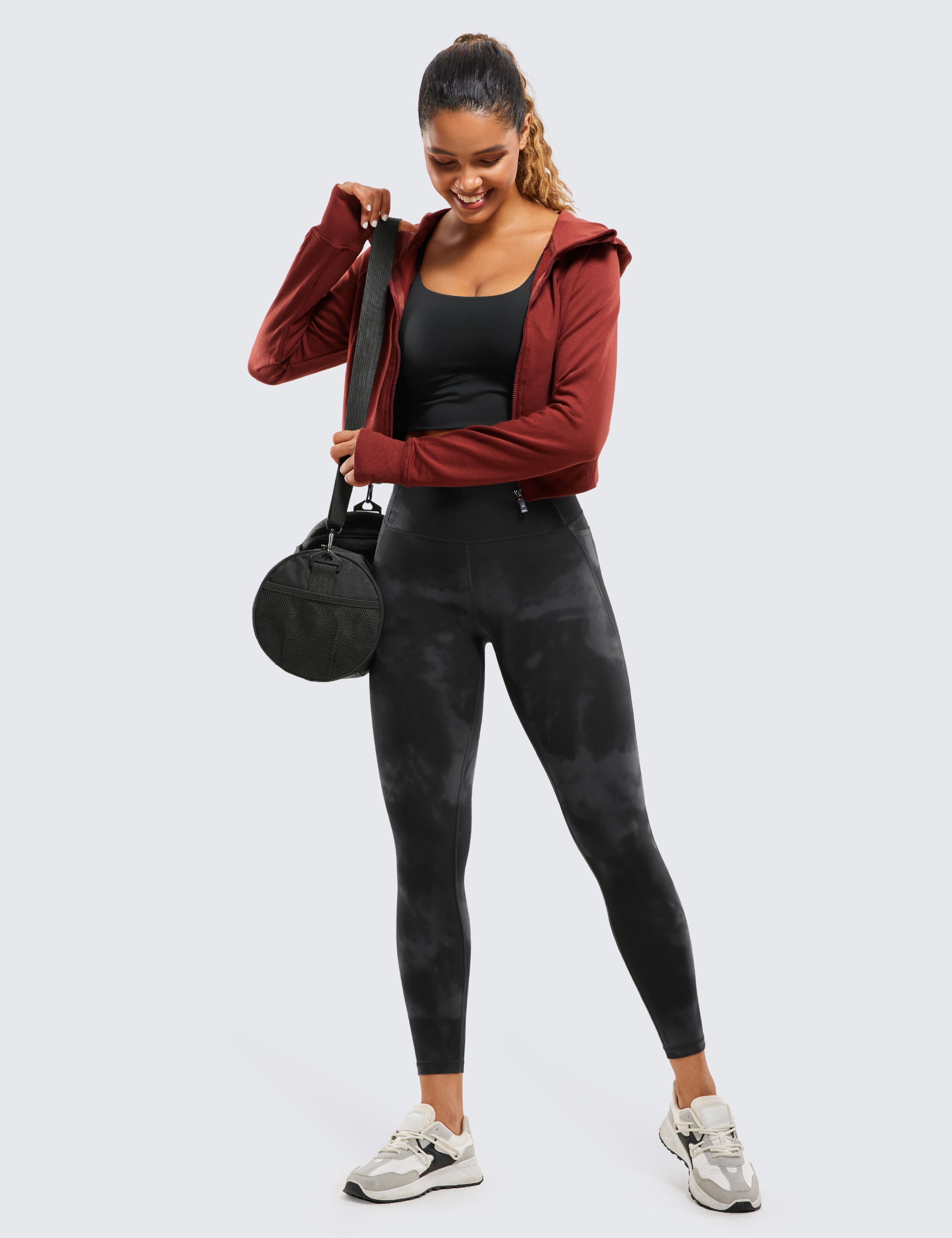 CRZ YOGA Womens Butterluxe Workout Leggings 25 Inches High Waisted Yoga Pants with Pockets
