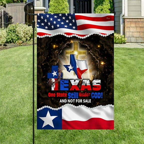 FLAGWIX American Flag - Texas Cross Flag One State Still Under God And Not For Sale LHA1995F - Garden Flag (11.5" x 17.5")