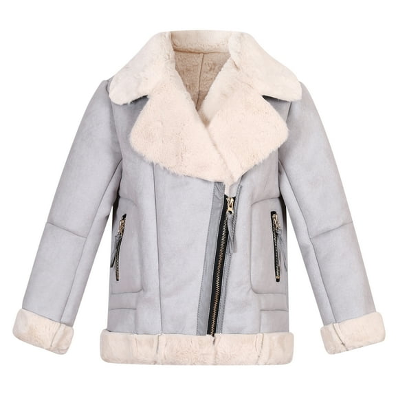 Richie House Girls' Lambswool Jacket with Irregular Placket RH2740-A-5