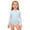 Light Blue, variant on Auroural 2T Girls Swimsuit Girl's Summer Long-sleeved Half-zip Printed Conjoined Swimsuit For 4-8 Years Old