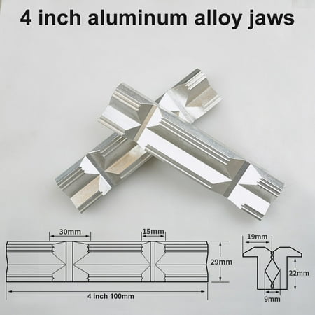 

1pair CNC Milling Steel Vise Hard Jaw Fixture V-Type Jaw Aluminum Alloy 4 or 8