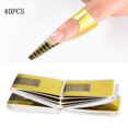 thumbnail image 4 of 20/40Pcs French Nail Form Tips For Acrylic UV Gel Extension Curl Form Builder Nail Gel Guide Mold Manicure Stencil, 4 of 5