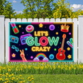 thumbnail image 2 of Neon Lights Glow Party Banner Retro Design Disco Theme for Birthday Party Indoor Decoration Dance Event, 2 of 9