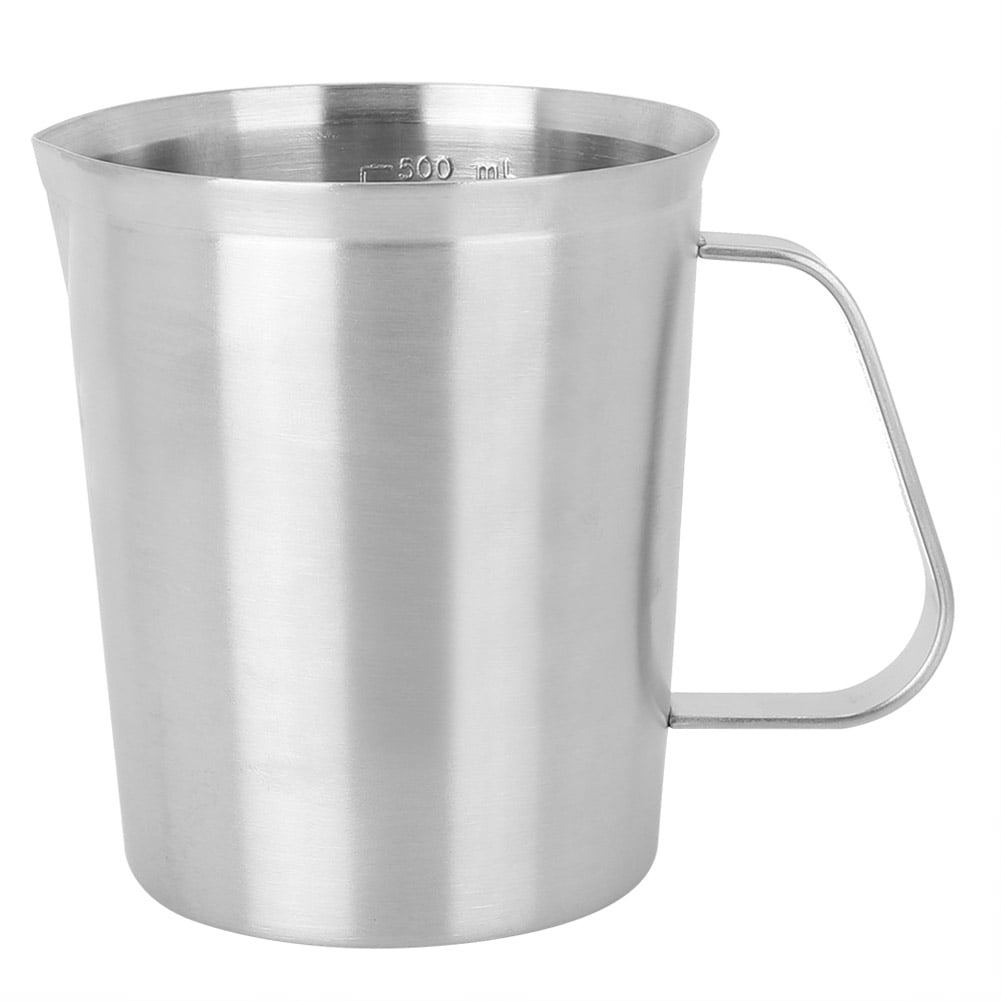 Fdit Measuring Cup, Milk Frothing Jug,500ML Stainless Steel Measuring