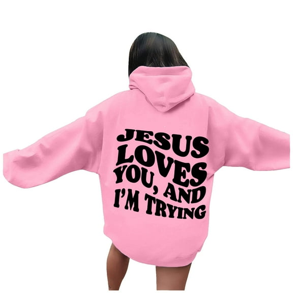 Womens Sweatshirt Hoodies Long Sleeve Hoodie Pullover Hoodie Baggy Hoodies Pink Womens Jacket Fall Sweatshirts Casual Clothes