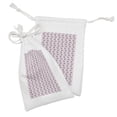 thumbnail image 2 of Floral Fabric Pouch Set of 2, Vertically Arranged Dandelion Flowers Thin Sketch Lines Drawing Effect, Drawstring Bag for Toiletries Masks and Favors, 9" x 6", Blush Dark Purpleblue, by Ambesonne, 2 of 2