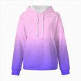 thumbnail image 5 of TOWED22 Sweatshirts for Teen Girls Trendy Long Sleeve Gradient Oversized Hoodie with Kangaroo Pocket Pullover Clothes,Purple,6-7 Y, 5 of 6