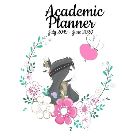 Seattle Floral Design School Academic Planner July 2019- June 2020 : Simple Large & Unique Contemporary White Floral Designed Organizer With Weekly/Monthly Planner Pages - Collec ()