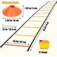 thumbnail image 3 of Agility Ladder - Agility Speed And Balance Training Ladder For Soccer Basketball Boxing Softball Footwork Sports Agility Training With Scale And Carry Bag, 20Ft 12 Rung, 3 of 6