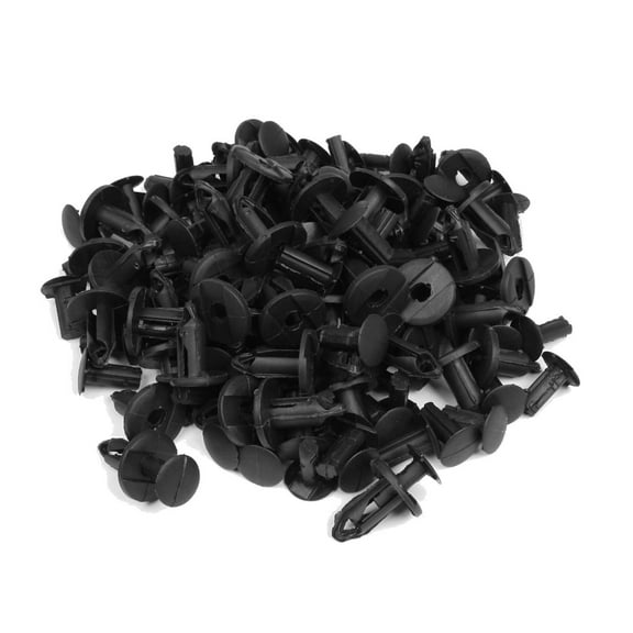 Unique Bargains 100pcs 30mm Plastic Push Fasteners Rivets Clips 20mm Head for Car