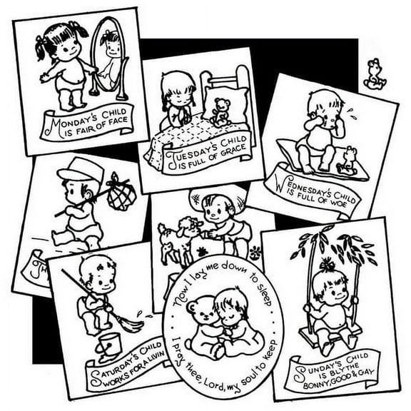 Aunt Martha's #3827 Mondays Child