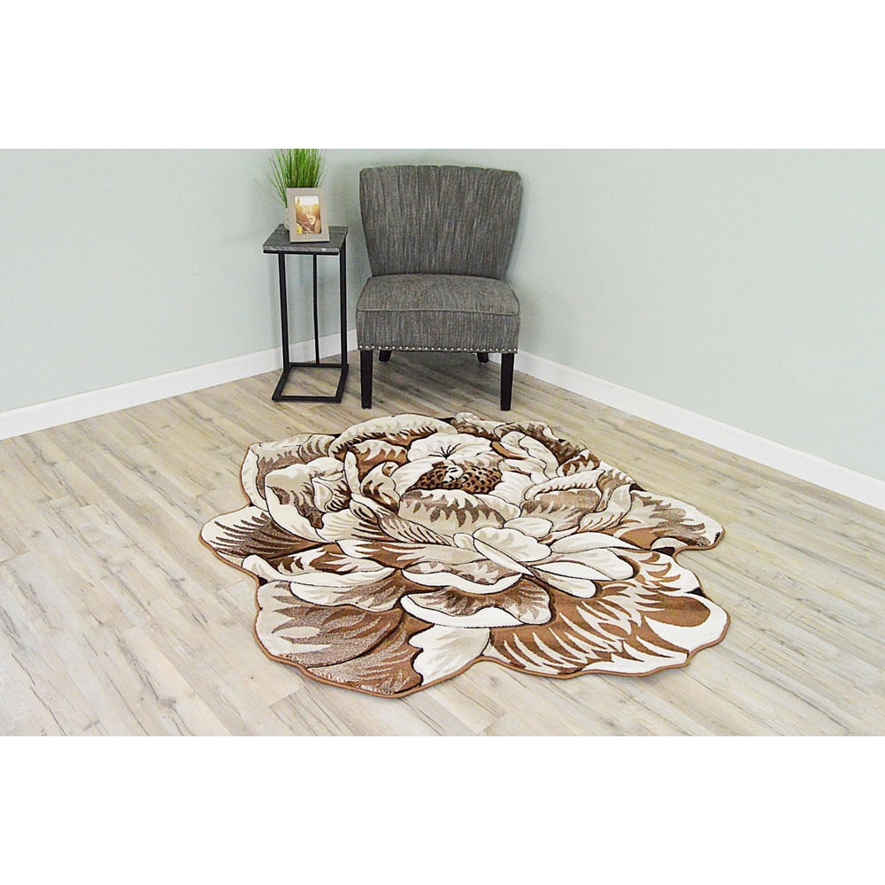 FLOWERS 3D Effect Hand Carved Thick Artistic Floral Flower Rose