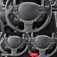 thumbnail image 3 of For Nissan Gtr R35 2009-2015 Carbon Fiber Steering Wheel Switch Button Panel Sticker Speedometer Side Cover Trim Black, 3 of 5
