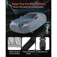 thumbnail image 6 of KFFKFF Waterproof Car Cover for Mid-Size Sedans, All-Weather Protection Against Sun, Rain, Wind, Frost, Dust, and Snow, Custom Fit with Door Zipper and Soft Cotton Lining, Silver, 6 of 9