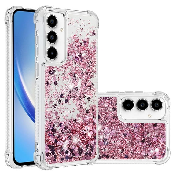 Phone Case for Samsung Galaxy A36 Cover Sparkle Glitter Floating Liquid Quicksand Shockproof Soft Silicone TPU Bumper Protective Cover for Samsung Galaxy A36 Case, S1