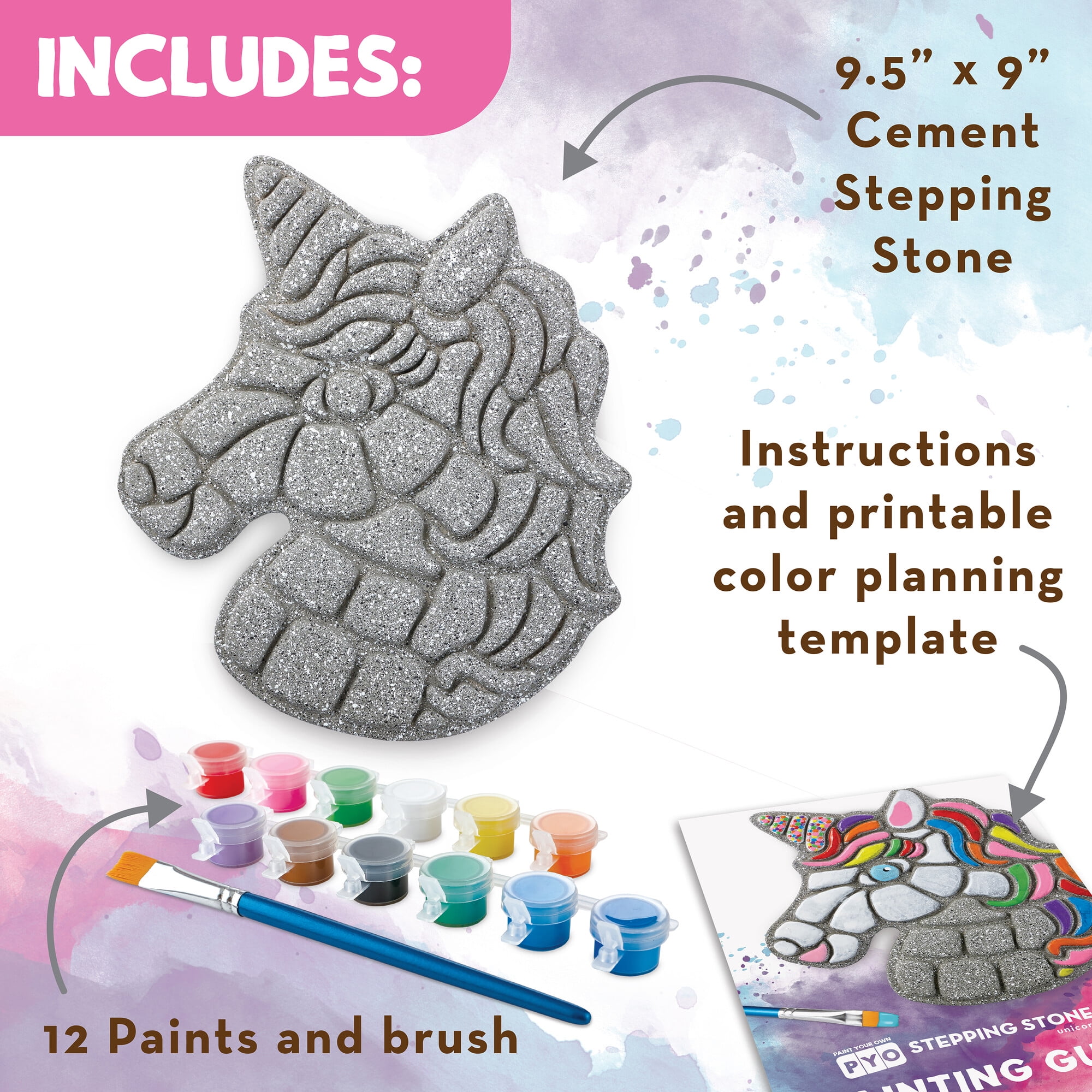 MindWare Paint Your Own: Paint Your Own Stepping Stone, Paint, Bake and Display